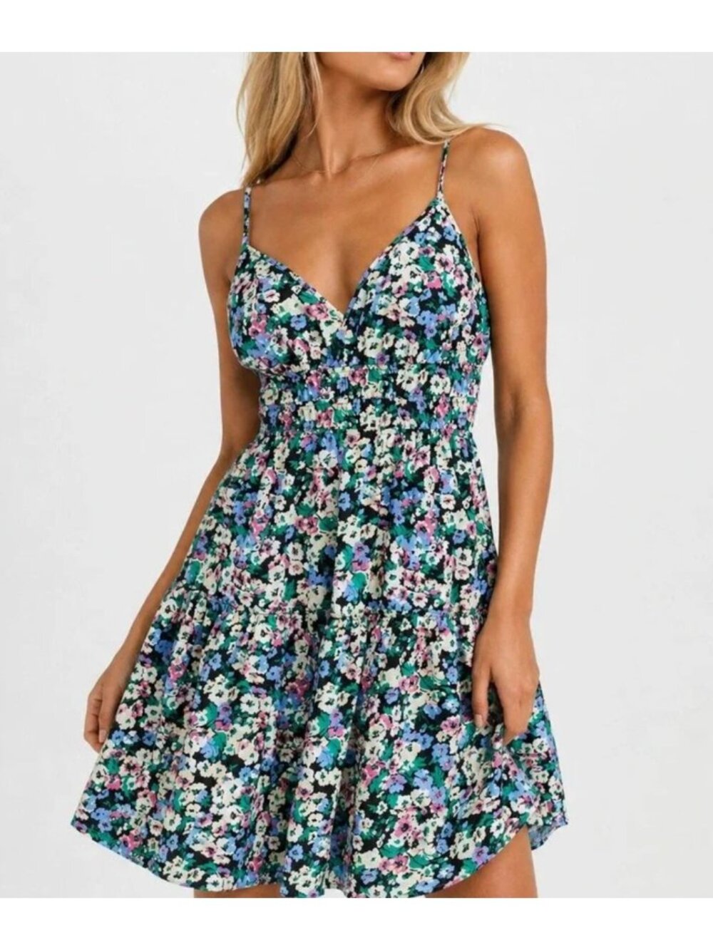 RAILS Carmen Smock Waist Sundress in Wildflower Meadow Size Small